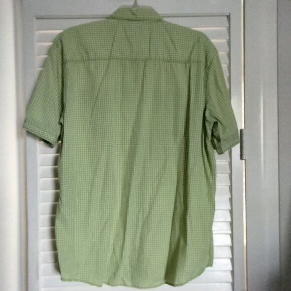 Green and white checked Michael Brandon mens shirt size L - Picture 3 of 3